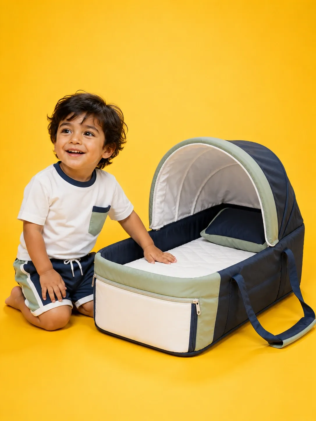 Kids soft quilted newborn sleeping carry bed