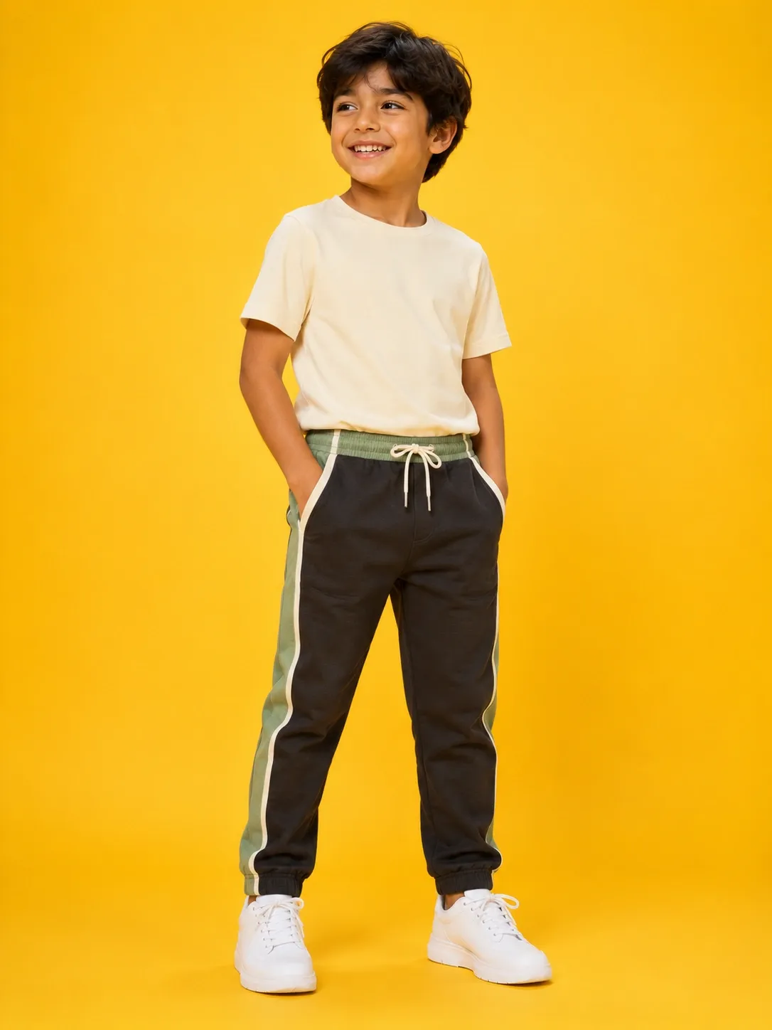 Boys and girls comfortable cotton trousers and joggers