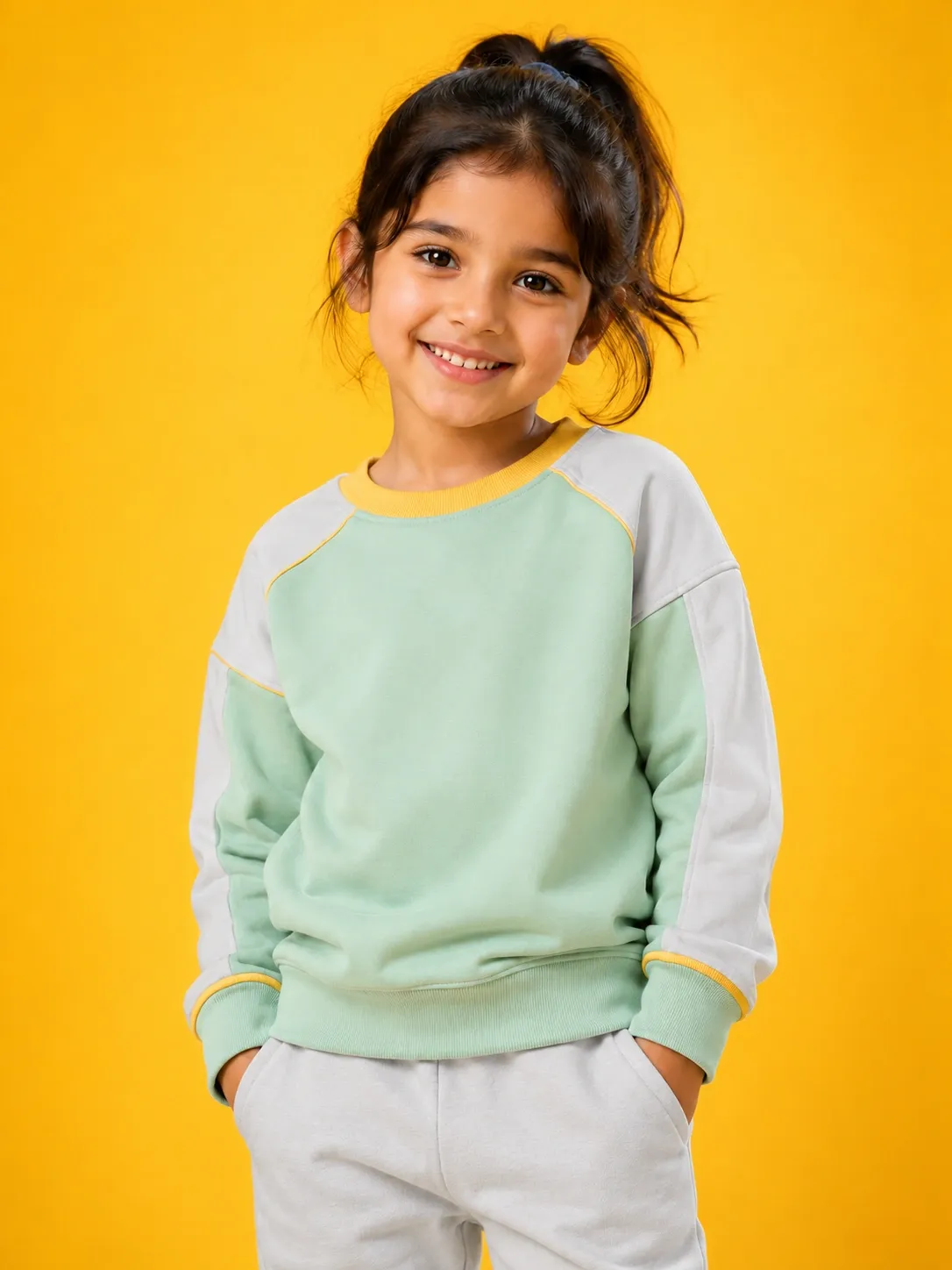 Kids classic crewneck winter fleece sweatshirt