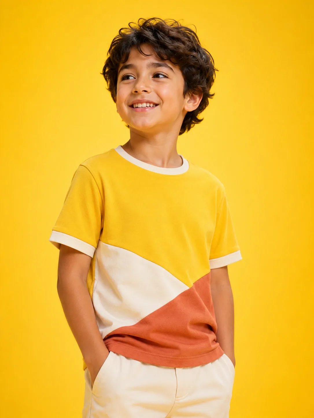 Boys and girls soft combed cotton bio-washed t-shirt