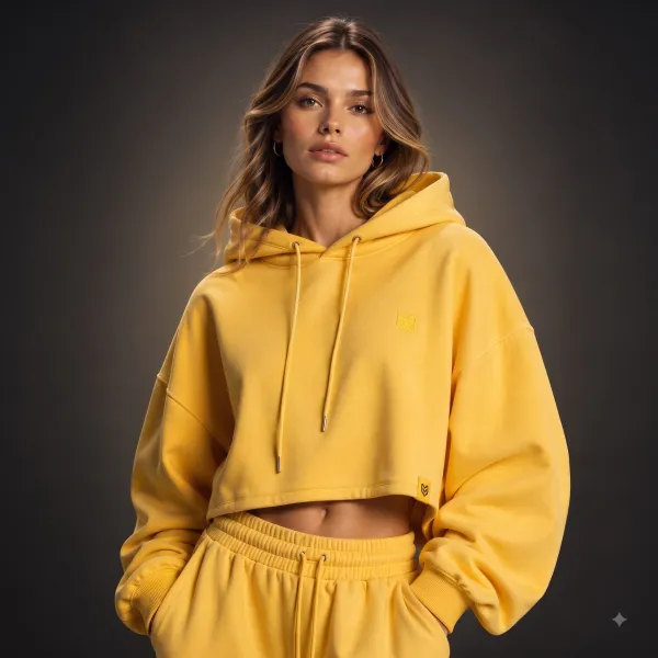 Ladies premium fleece and terry cotton hoodie wholesale