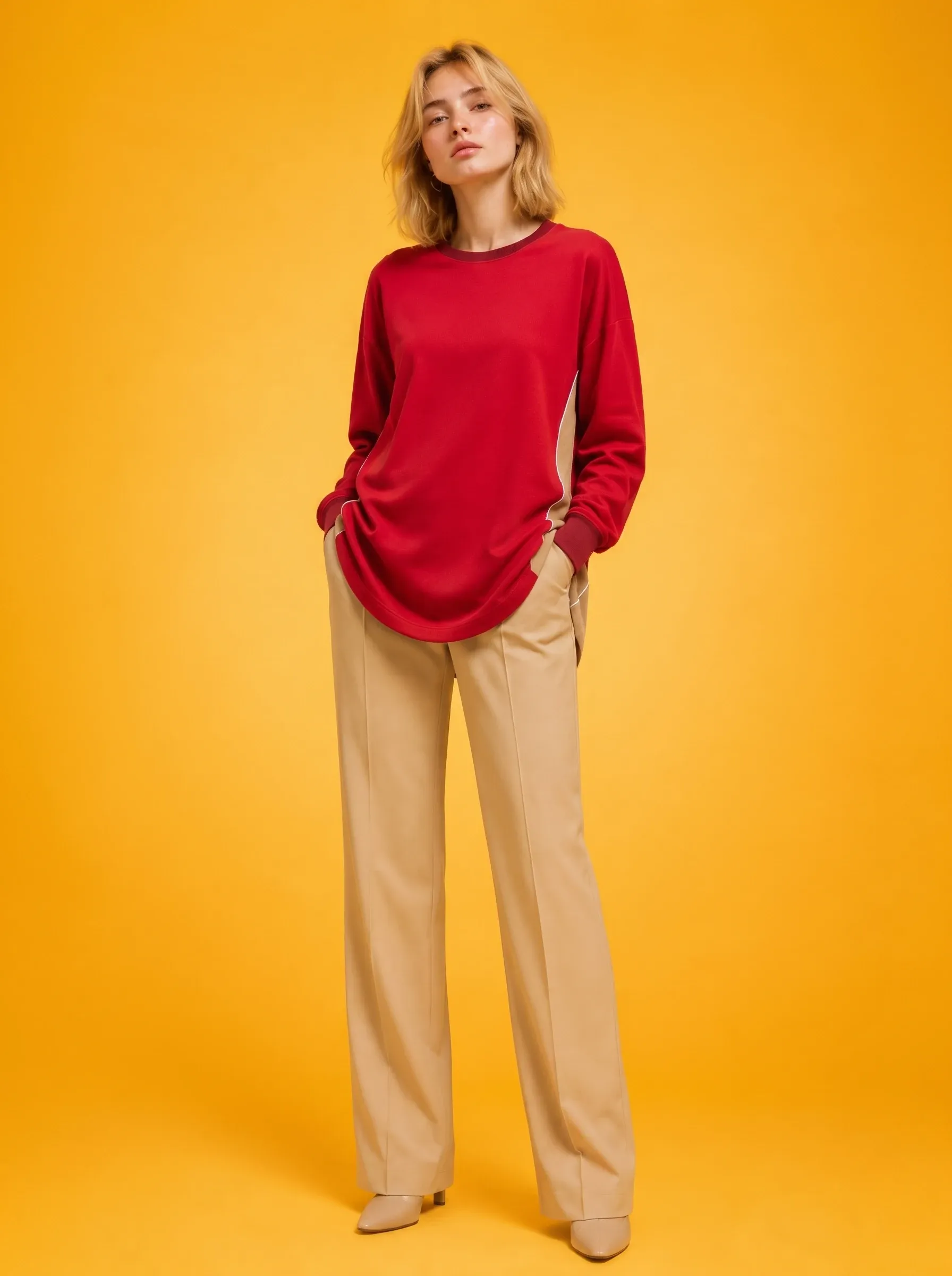 Ladies relaxed fit longline and oversized t-shirt