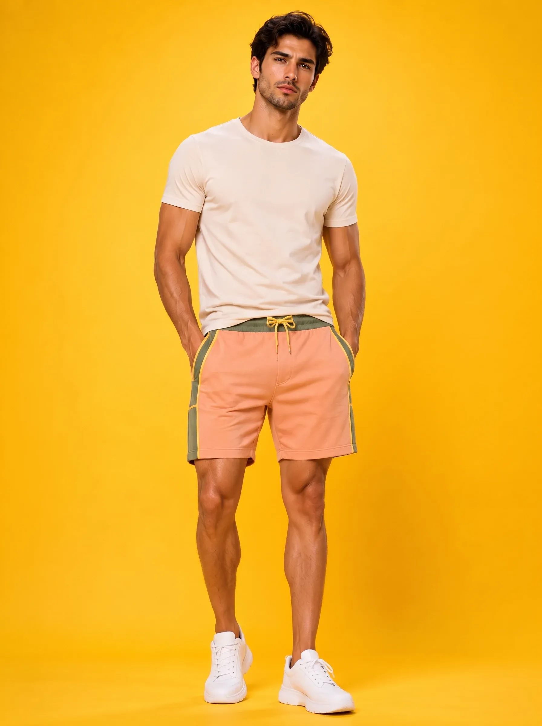 Men's comfortable cotton lounge and gym shorts